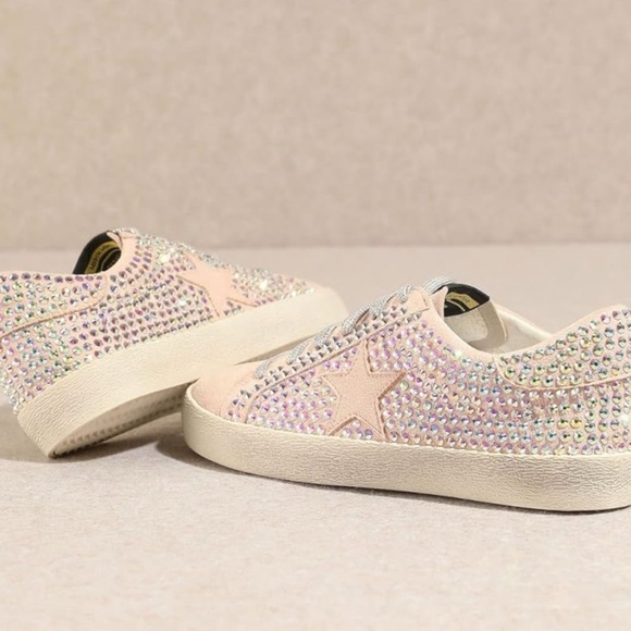 Mi.im Pink Rhinestone Star Sneakers – Worn Once, Size 8 - Picture 5 of 15